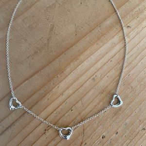 Tiffany & Co. Triple Open Heart Necklace